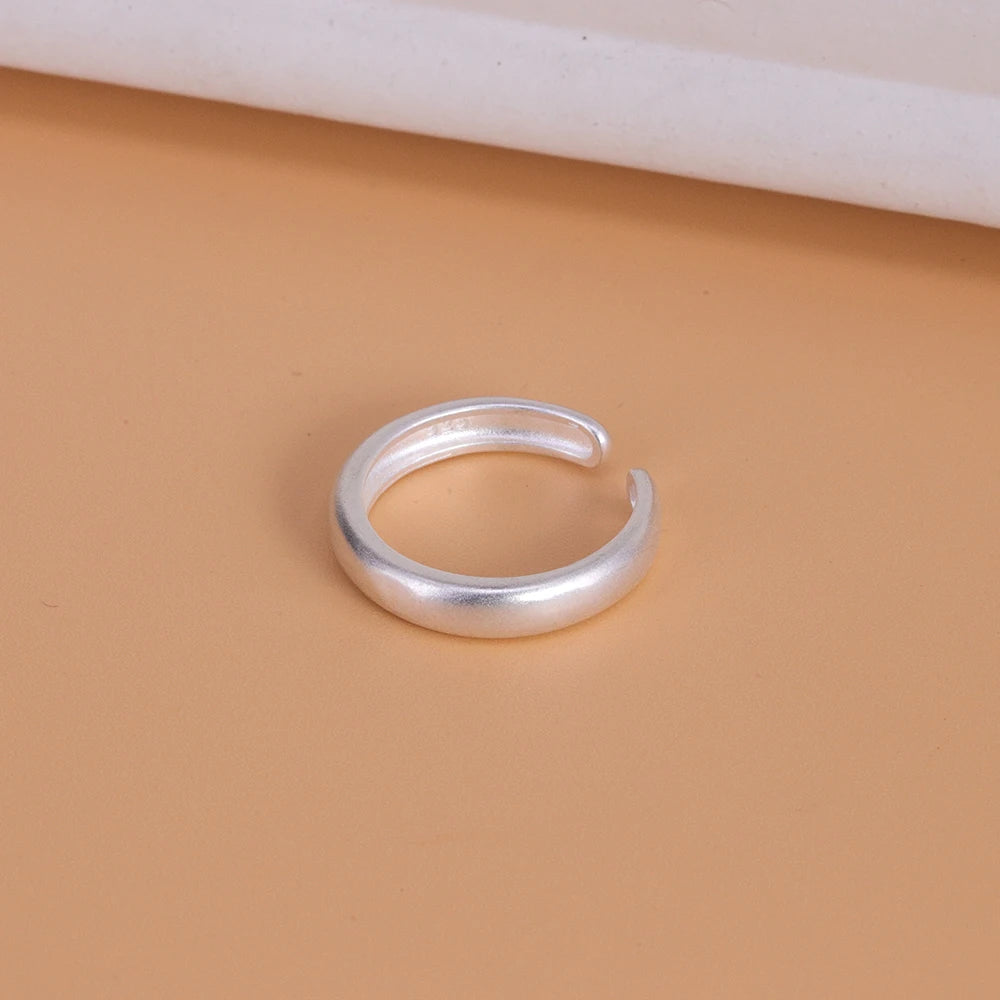 925 Sterling Silver Ring New Thick Simple Wave Thai Solid Double-layer Rings Trendy Couple Women Gift Dropship