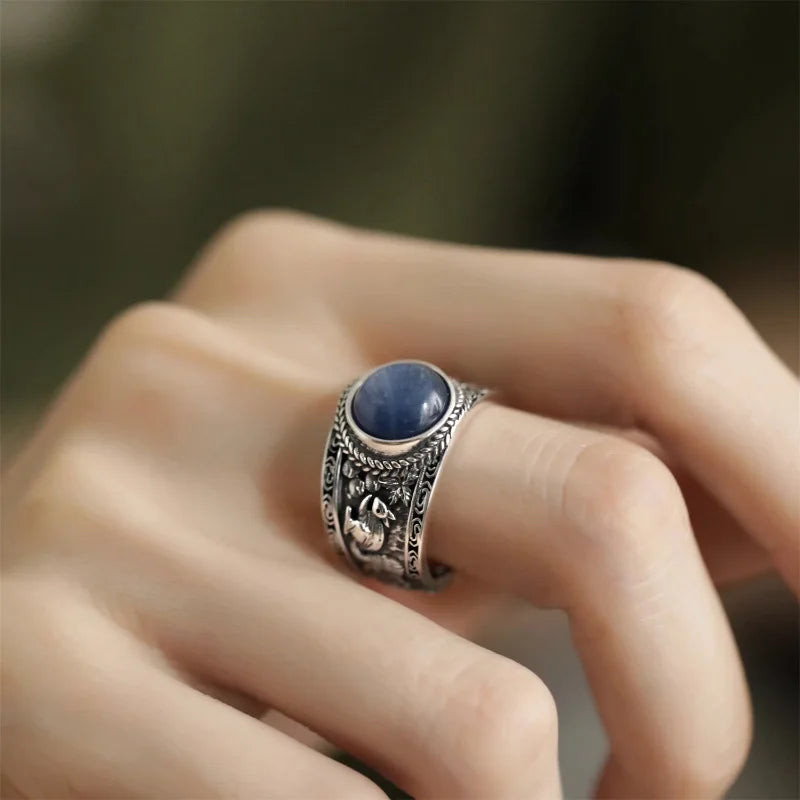925 Sterling Silver Ring New Thick Simple Wave Thai Solid Double-layer Rings Trendy Couple Women Gift Dropship