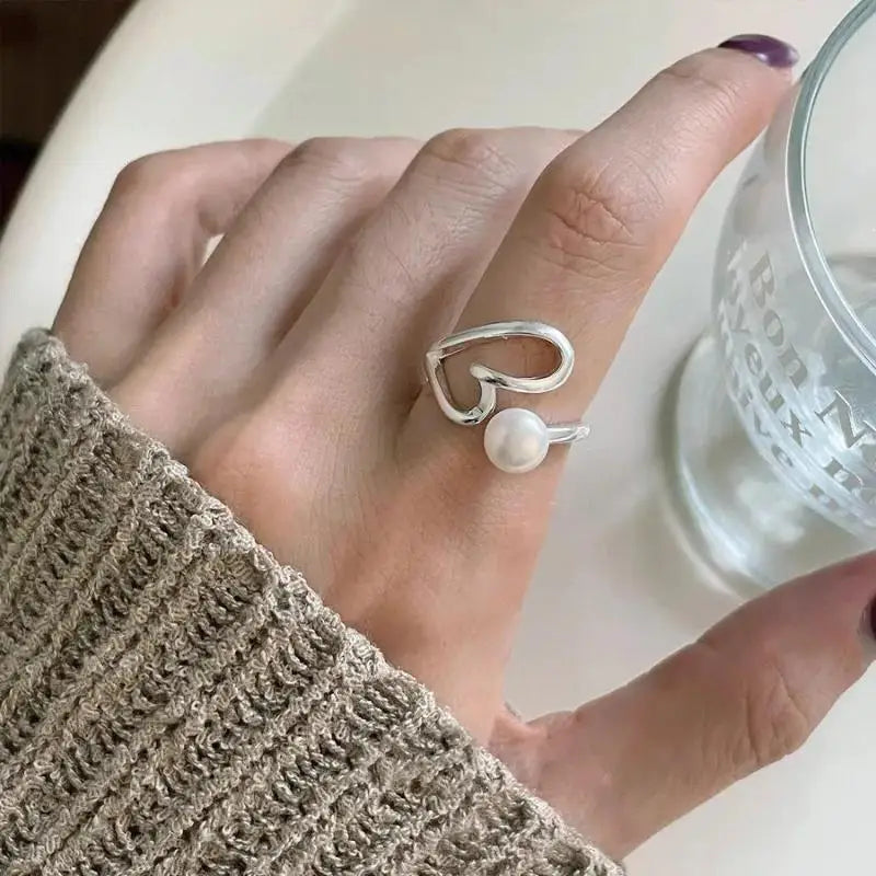 925 Sterling Silver Ring New Thick Simple Wave Thai Solid Double-layer Rings Trendy Couple Women Gift Dropship