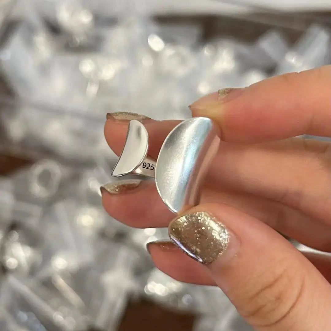 925 Sterling Silver Ring New Thick Simple Wave Thai Solid Double-layer Rings Trendy Couple Women Gift Dropship