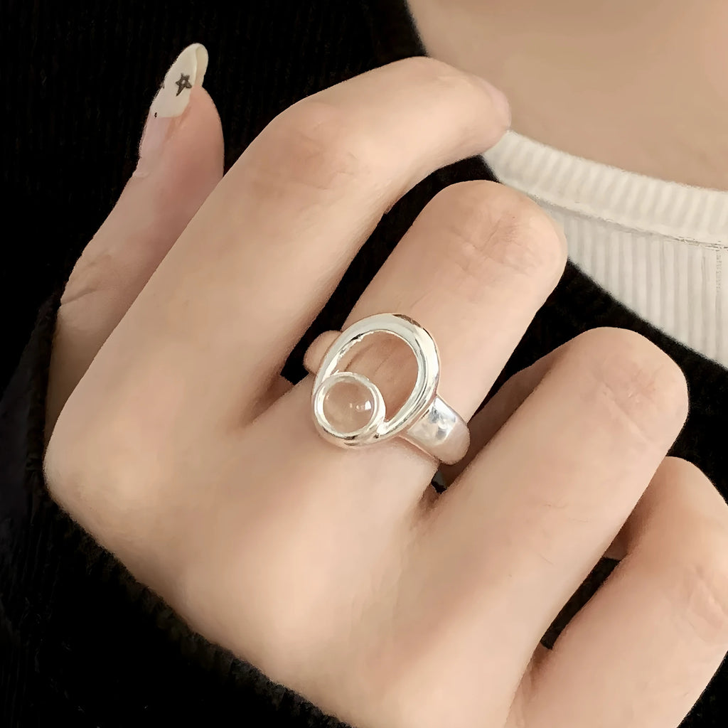 925 Sterling Silver Ring New Thick Simple Wave Thai Solid Double-layer Rings Trendy Couple Women Gift Dropship