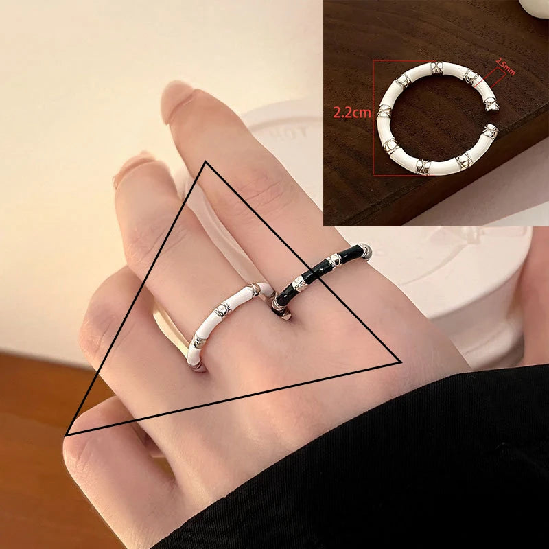 925 Sterling Silver Ring New Thick Simple Wave Thai Solid Double-layer Rings Trendy Couple Women Gift Dropship