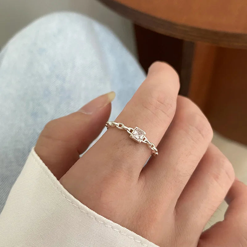925 Sterling Silver Ring New Thick Simple Wave Thai Solid Double-layer Rings Trendy Couple Women Gift Dropship