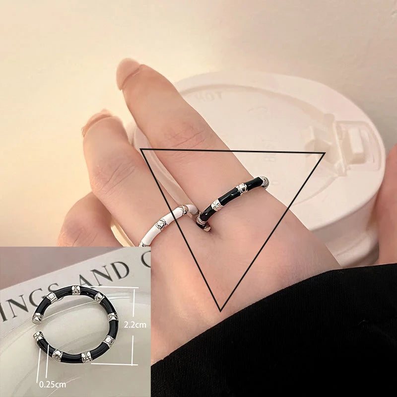 925 Sterling Silver Ring New Thick Simple Wave Thai Solid Double-layer Rings Trendy Couple Women Gift Dropship